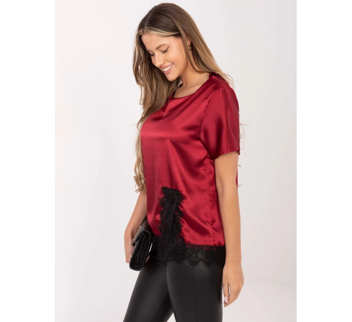 Bluzka MI BZ model 21786415 bordowy - FPrice Bluzka MI BZ model 21786415 bordowy - FPrice