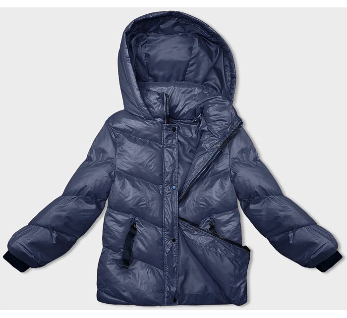 Dámská péřová zimní bunda tmavě modrá (23065-1) Dámská péřová zimní bunda tmavě modrá (23065-1)