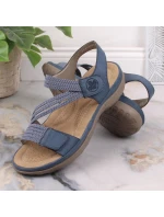 Pohodlné modré sandály Rieker W RKR587