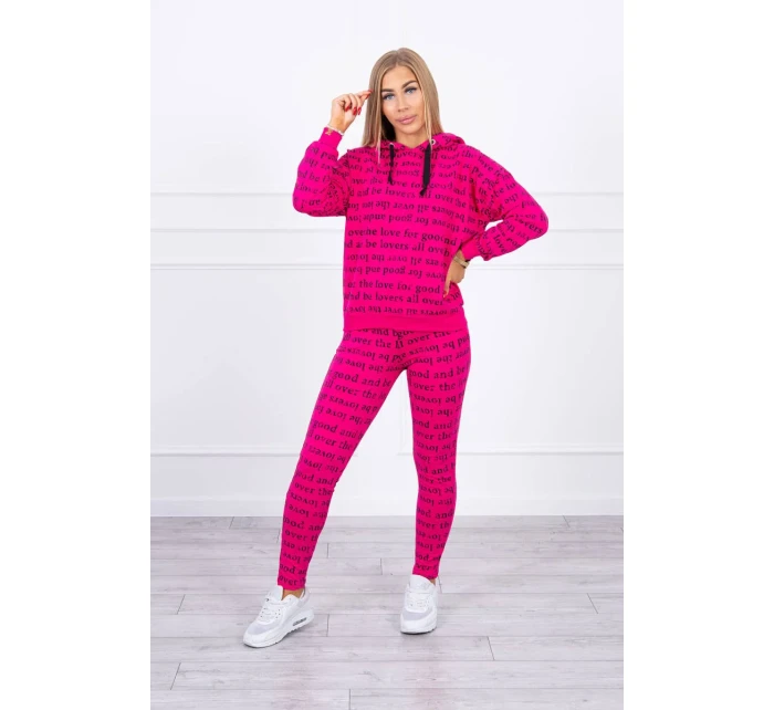 Fuchsiová sada s potiskem