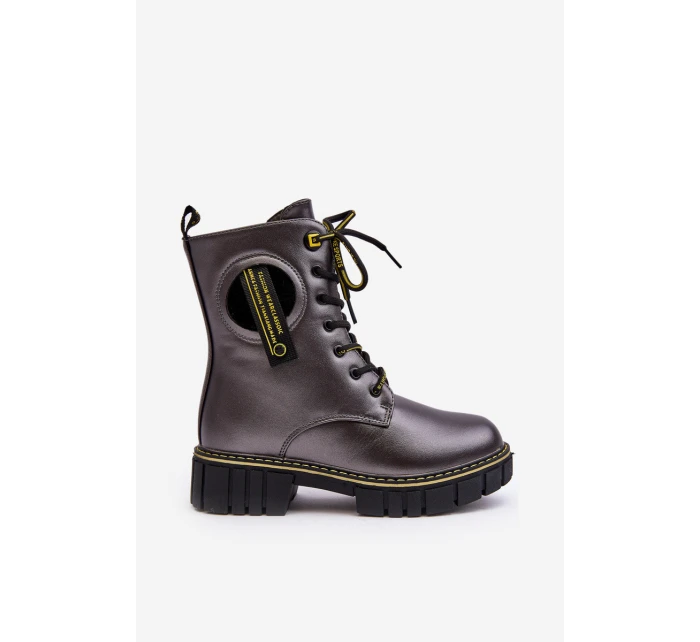 Dětské zateplené botky Trapery šedé model 21632804 - EVENTO Dětské zateplené botky Trapery šedé model 21632804 - EVENTO