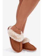 Dámské pantofle s kožíškem Camel model 21772648 - Boto Dámské pantofle s kožíškem Camel model 21772648 - Boto