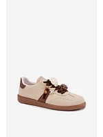 Dámské tenisky s ozdobami béžové model 22095100 - Boto Dámské tenisky s ozdobami béžové model 22095100 - Boto