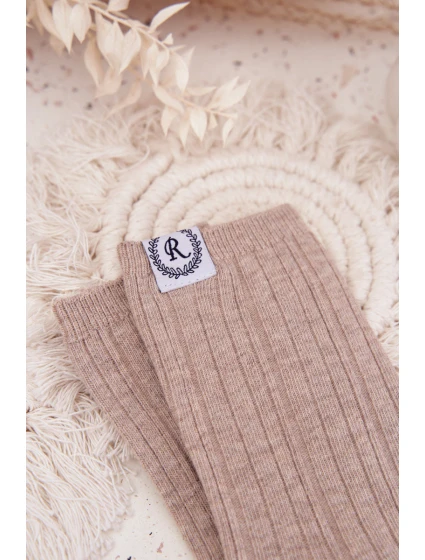 Dámské bavlněné žebrované ponožky – béžové Dámské bavlněné žebrované ponožky – béžové