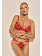 Dámské kalhotky Lou P-1145/3 Červená - Kinga