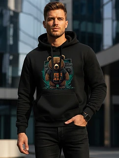 Bluza męska z kapturem  THE czarna model 22106306 - FashionStreet