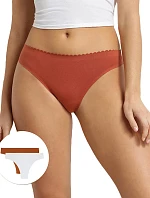 Dámská tanga 2 ks DIM BODY TOUCH THONG 2 ks - BELLINDA - cihlová