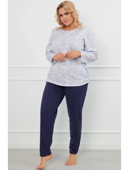 Italská móda Jovita long sp barva:print/blue Italská móda Jovita long sp barva:print/blue