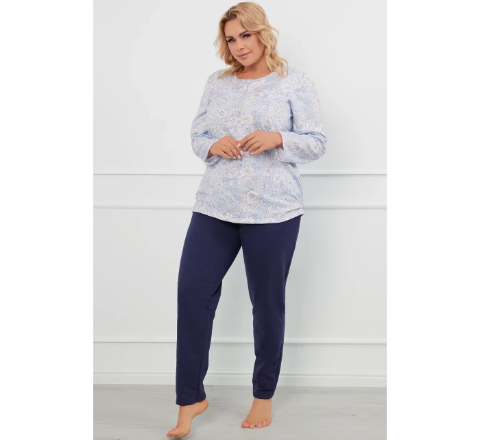 Italská móda Jovita long sp barva:print/blue Italská móda Jovita long sp barva:print/blue