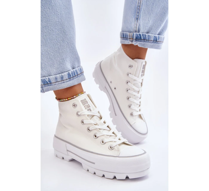 Látkové tenisky na platformě Big Star Bílá model 21610375 - Big Star Shoes