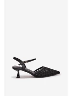 Dámské sandály na podpatku s Černé model 22027927 - Boto Dámské sandály na podpatku s Černé model 22027927 - Boto