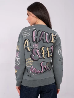 Mikina D10608BC02804A khaki barva