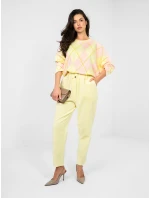 Spodnie MI SP model 22011444 jasny żółty - FPrice Spodnie MI SP model 22011444 jasny żółty - FPrice