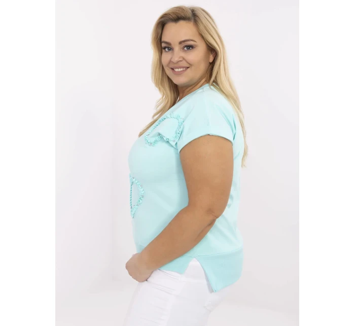 Bluzka RV BZ model 21072731 mietowy - FPrice Bluzka RV BZ model 21072731 mietowy - FPrice