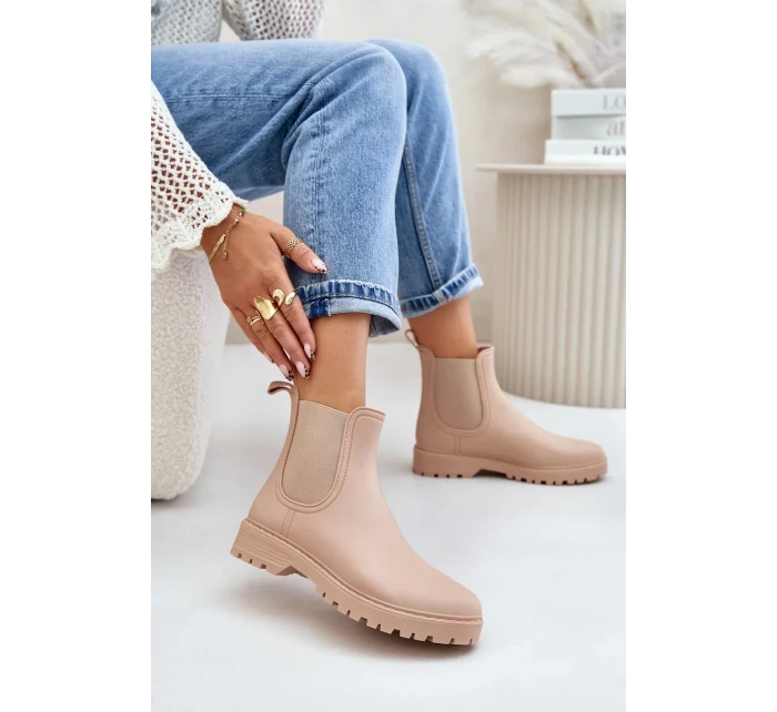 Dámské Holínky S Elastickými Vložkami Béžové Ciariel Dámské Holínky S Elastickými Vložkami Béžové Ciariel