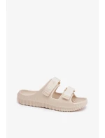 Dámské pěnové pantofle s pásky Big Star – béžové Dámské pěnové pantofle s pásky Big Star – béžové