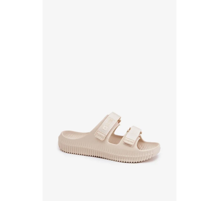 Dámské pěnové pantofle s pásky Big Star – béžové Dámské pěnové pantofle s pásky Big Star – béžové