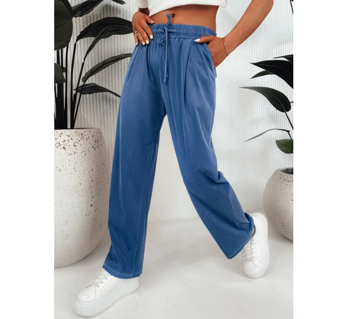 Dámské kalhoty s širokými nohavicemi navy blue Dstreet model 21975649 - FashionStreet