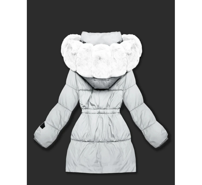 Bílá dámská zimní bunda s kapucí S'West (B8550-26) Bílá dámská zimní bunda s kapucí S'West (B8550-26)