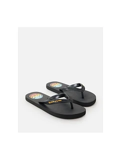 Plážové žabky RIP CURL Wetty Fade Bloom Open Toe – Bo černé