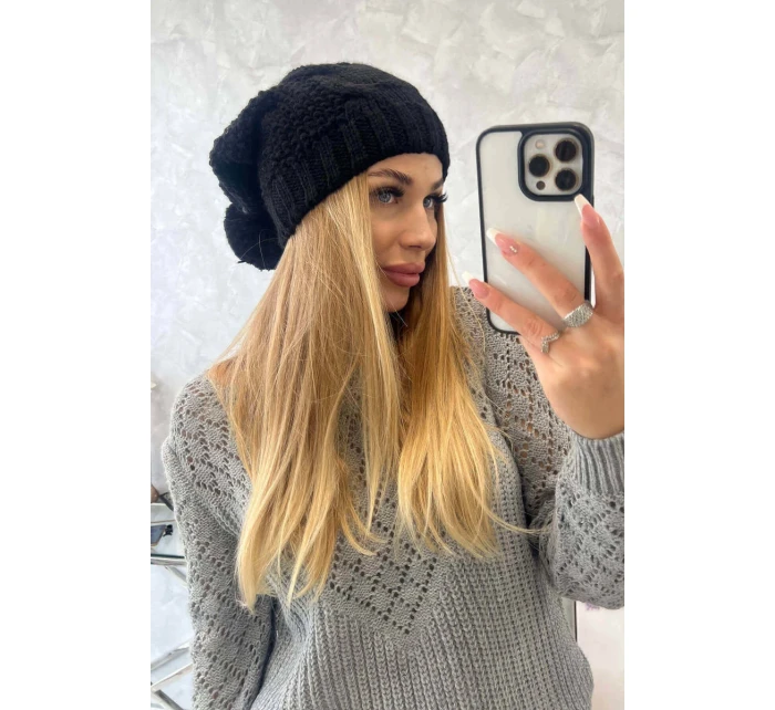 Fleecová čepice Justyna K253 černá