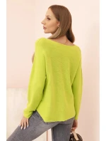 Svetr dámský s viskózou a výstřihem do V model 21268103 - K-Fashion