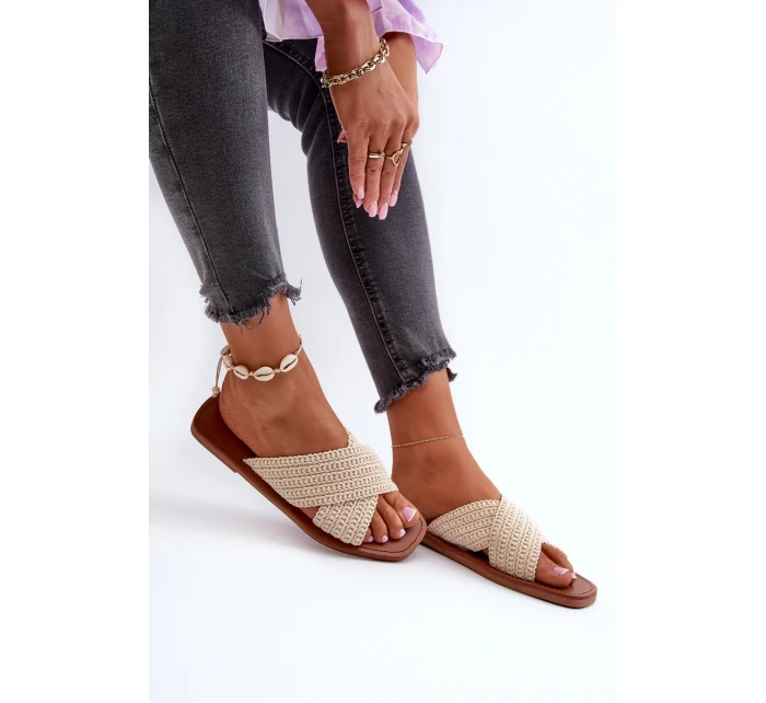 Dámské ploché žabky Big Star model 21653849 béžové - Big Star Shoes