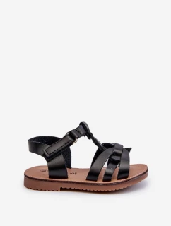 Dětské Sandálky S Suchým Zipem Černé Marimona