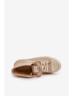 Dámské Tenisky Z Eko Kůže Béžové Big Star OO274934 Dámské Tenisky Z Eko Kůže Béžové Big Star OO274934