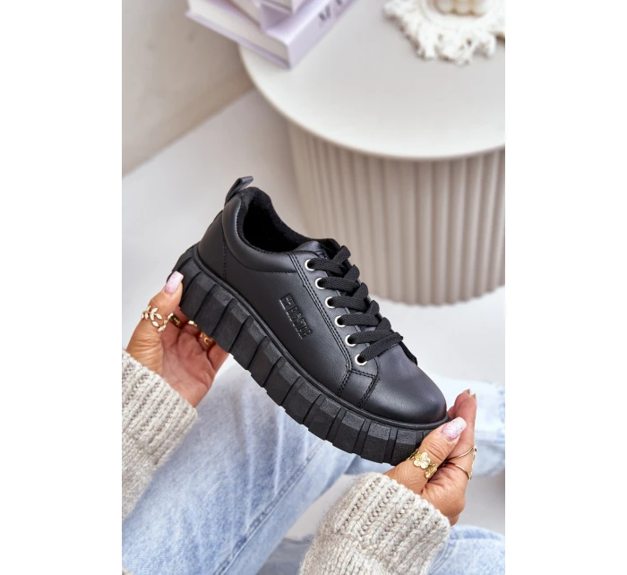 Zateplené dámské sneakersy Big Star MM274618 Černé Zateplené dámské sneakersy Big Star MM274618 Černé