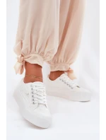 Dámské Krajkové Tenisky Big Star RR274747 Bílé