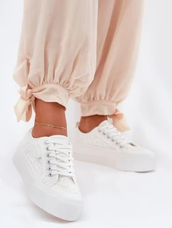 Dámské Krajkové Tenisky Big Star model 21690706 Bílé - Big Star Shoes