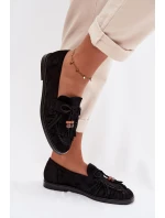 Dámské mokasíny s třásněmi a korálky Černé model 21937649 - Boto Dámské mokasíny s třásněmi a korálky Černé model 21937649 - Boto