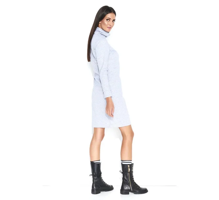 Dámské volnočasové šaty s rolákem středně dlouhé šedé - Šedá - Makadamia Dámské volnočasové šaty s rolákem středně dlouhé šedé - Šedá - Makadamia