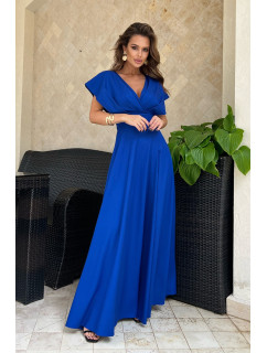 Dámské večerní šaty model 293 kr. modř - Bicotone