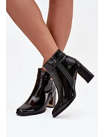 Lakované kozačky Dorelia D8257 černé - Sweet Shoes Lakované kozačky Dorelia D8257 černé - Sweet Shoes