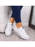 W model 22018124 bílé prolamované nízké tenisky - Big Star W model 22018124 bílé prolamované nízké tenisky - Big Star