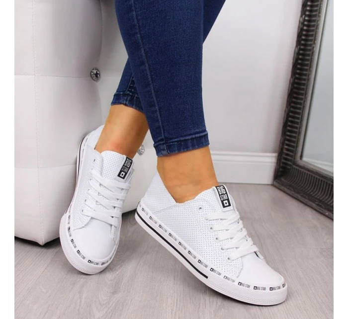 W model 22018124 bílé prolamované nízké tenisky - Big Star W model 22018124 bílé prolamované nízké tenisky - Big Star
