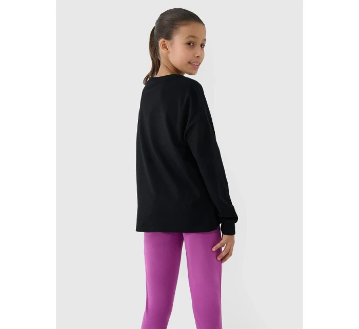 Dívčí oversize hladký rukáv s dlouhým rukávem model 21435569 - 4F Dívčí oversize hladký rukáv s dlouhým rukávem model 21435569 - 4F