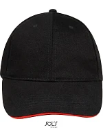 SOL'S Buffalo 6 panelová baseballová kšiltovka 25.8100 black/red SOL'S Buffalo 6 panelová baseballová kšiltovka 25.8100 black/red