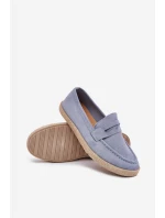 Pánské Mokasíny S Pletením Modré Fiamar