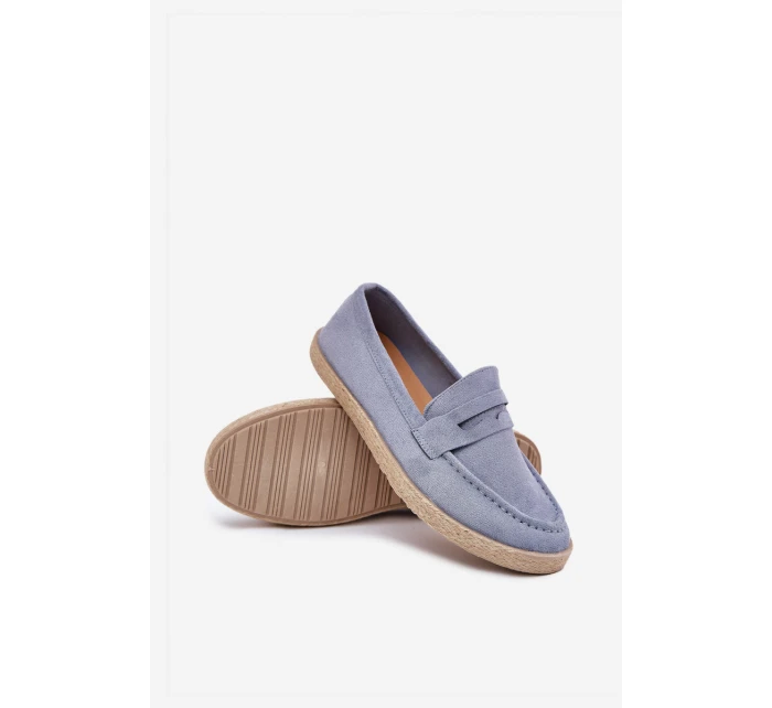 Pánské Mokasíny S Pletením Modré Fiamar