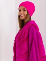 Czapka AT CZ model 18997560 ciemny różowy - FPrice