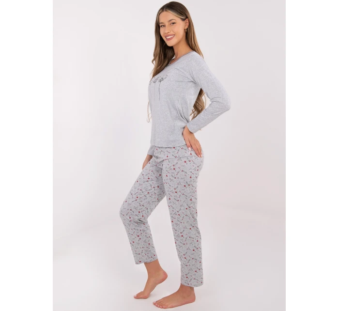 Pyžamo DU PI FP 003.99P šedé Pyžamo DU PI FP 003.99P šedé