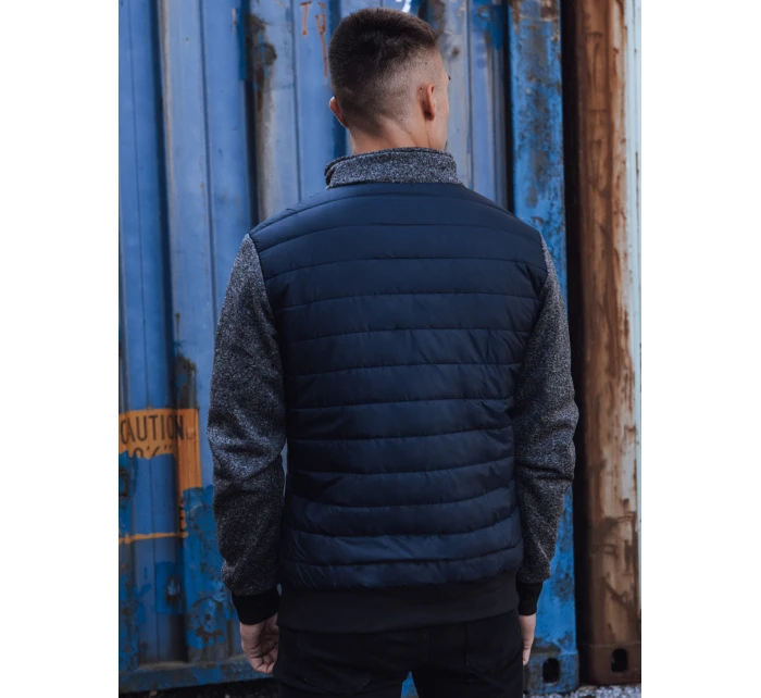 Pánská přechodná bunda prošívaná tmavě modrá FashionStreet TX4856