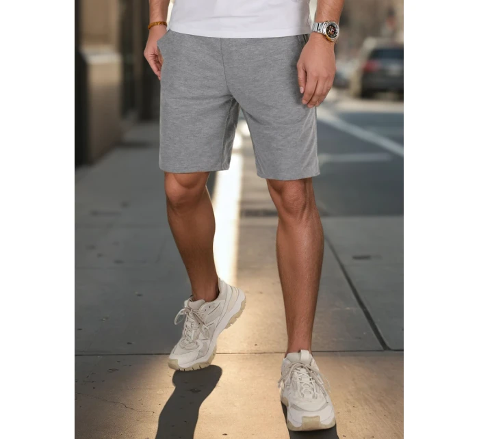 Pánské šedé teplákové šortky Dstreet SX2485