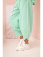 Komplet nových mikinových kalhot Punto světlá máta Komplet nových mikinových kalhot Punto světlá máta