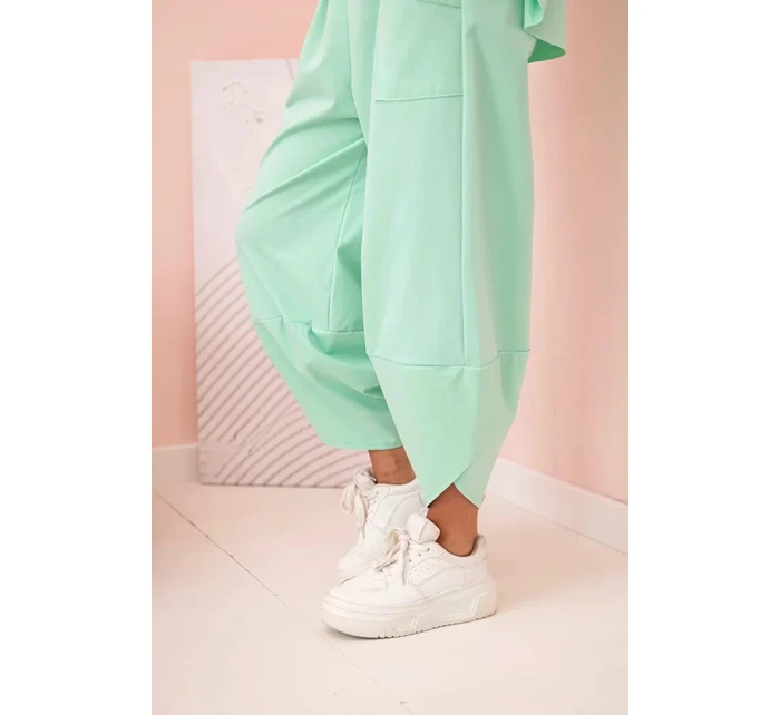 Komplet nových mikinových kalhot Punto světlá máta Komplet nových mikinových kalhot Punto světlá máta