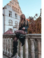 Dámské kozačky na jehlovém podpatku nazouvací černé Mavilla