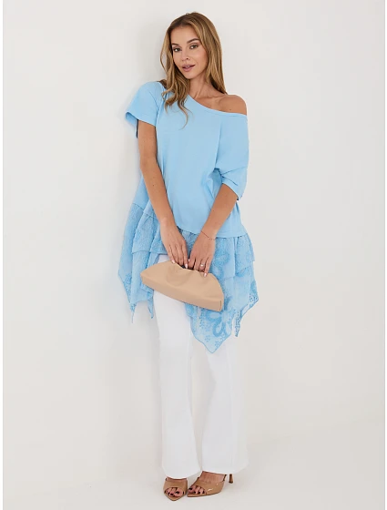 Bluzka IT SK model 22089447 jasny niebieski - FPrice